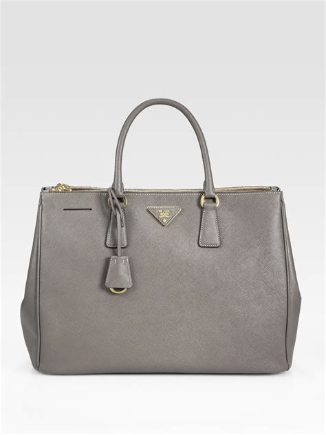 prada saffiano lux tote pale grey|Prada saffiano lux tote small.